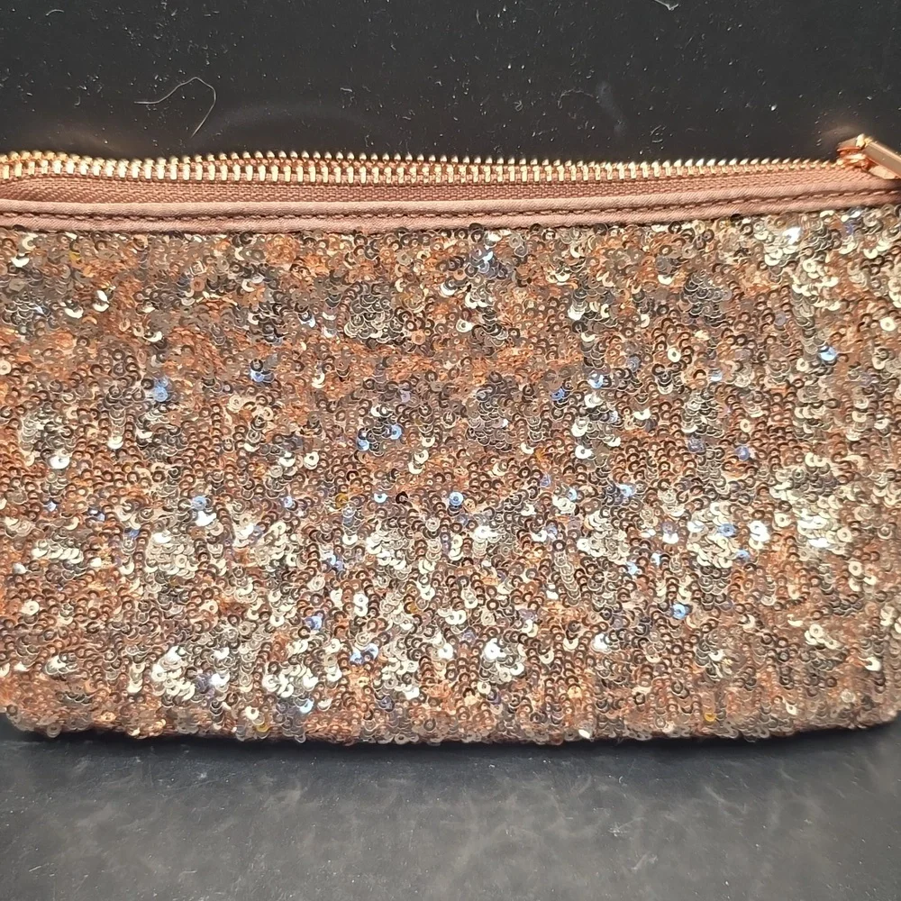 Charming Charlie‎  rose gold crossbody special occasion purse